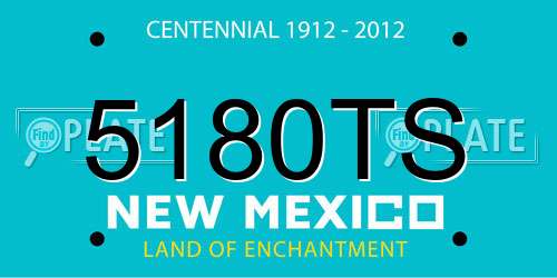 5180TS New Mexico License Plate