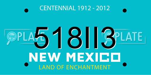 518II3 New Mexico License Plate