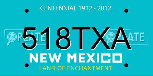 518TXA New Mexico License Plate