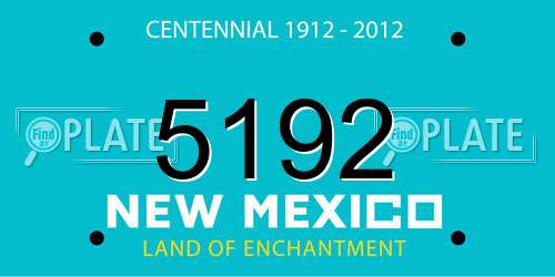 5192 New Mexico License Plate