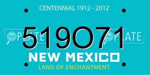 519O71 New Mexico License Plate