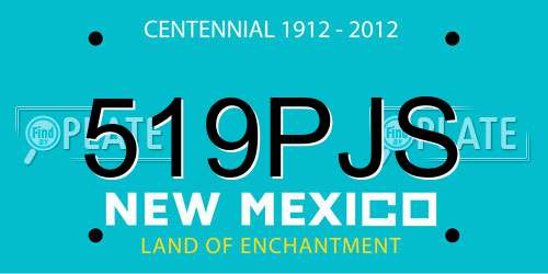 519PJS New Mexico License Plate