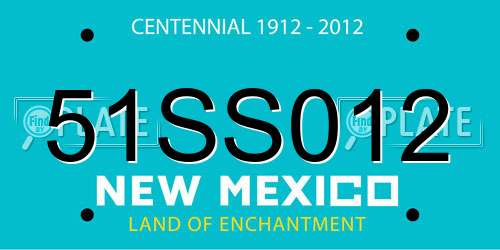 51SS012 New Mexico License Plate