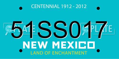 51SS017 New Mexico License Plate