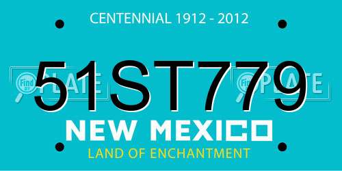 51ST779 New Mexico License Plate
