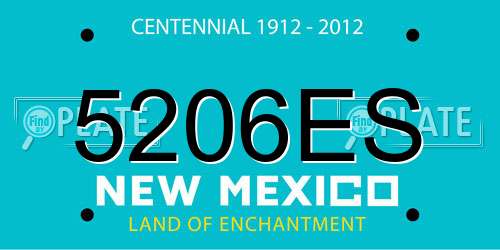 5206ES New Mexico License Plate