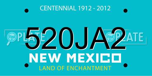 520JA2 New Mexico License Plate