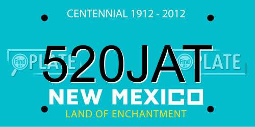 520JAT New Mexico License Plate