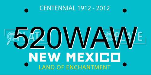 520WAW New Mexico License Plate