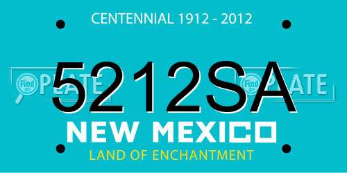 5212SA New Mexico License Plate