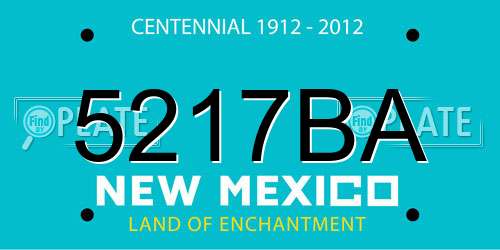 5217BA New Mexico License Plate