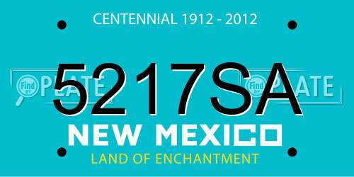 5217SA New Mexico License Plate