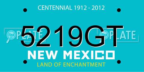 5219GT New Mexico License Plate