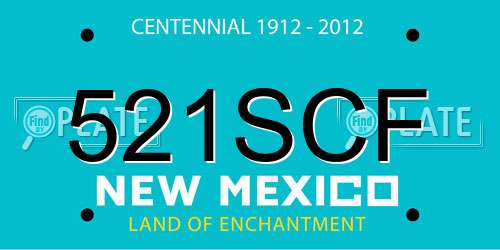 521SCF New Mexico License Plate