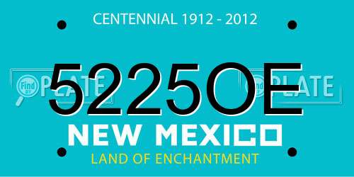 5225OE New Mexico License Plate