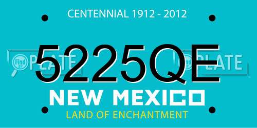 5225QE New Mexico License Plate