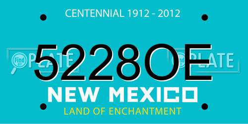 5228OE New Mexico License Plate