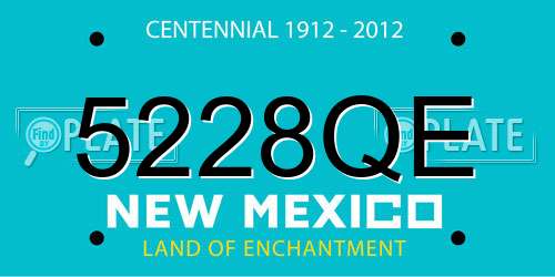 5228QE New Mexico License Plate