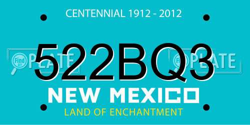 522BQ3 New Mexico License Plate