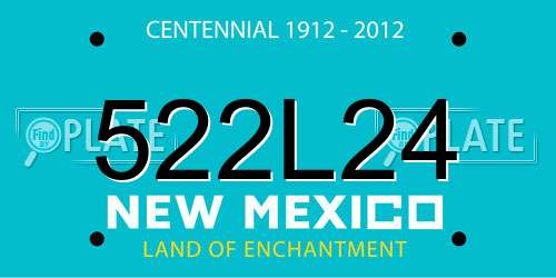 522L24 New Mexico License Plate