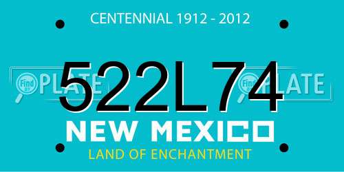 522L74 New Mexico License Plate