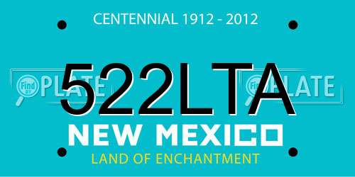 522LTA New Mexico License Plate