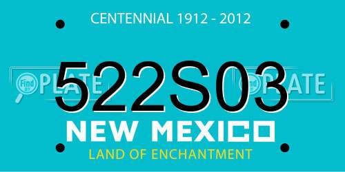 522S03 New Mexico License Plate