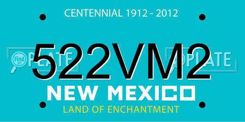 522VM2 New Mexico License Plate