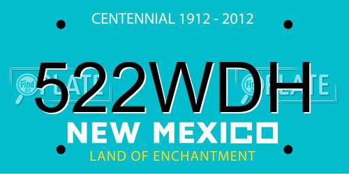 522WDH New Mexico License Plate