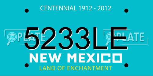 5233LE New Mexico License Plate