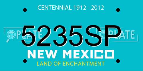 5235SP New Mexico License Plate