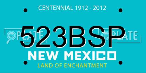 523BSP New Mexico License Plate