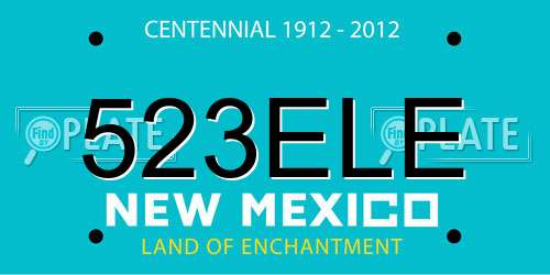 523ELE New Mexico License Plate