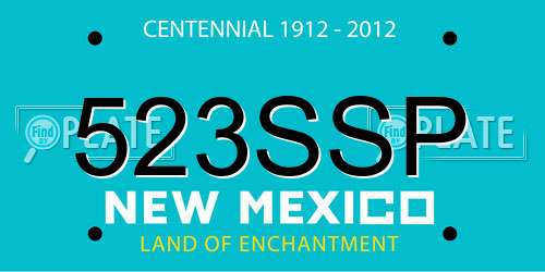 523SSP New Mexico License Plate