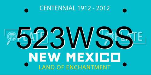 523WSS New Mexico License Plate