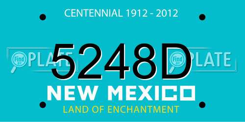 5248D New Mexico License Plate