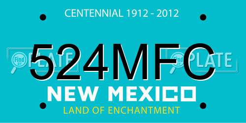 524MFC New Mexico License Plate