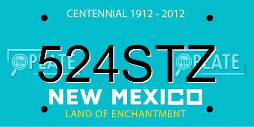 524STZ New Mexico License Plate