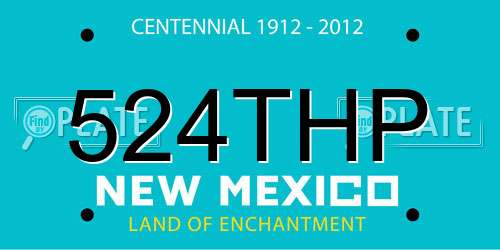 524THP New Mexico License Plate
