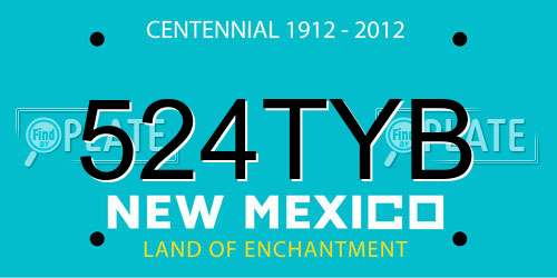 524TYB New Mexico License Plate