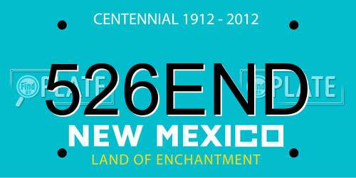 526END New Mexico License Plate