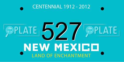 527 New Mexico License Plate