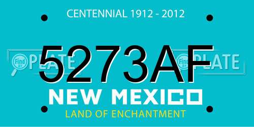 5273AF New Mexico License Plate