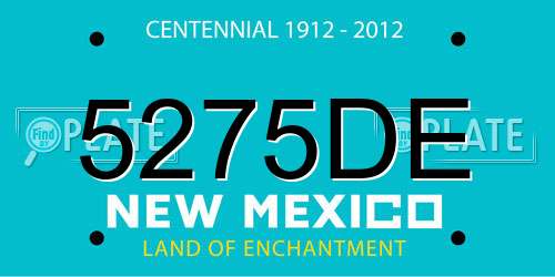 5275DE New Mexico License Plate