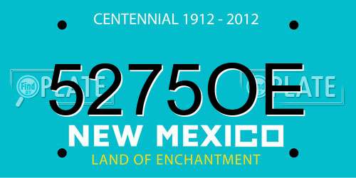5275OE New Mexico License Plate