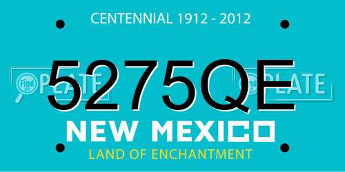 5275QE New Mexico License Plate
