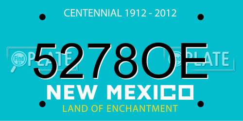 5278OE New Mexico License Plate