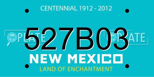 527B03 New Mexico License Plate