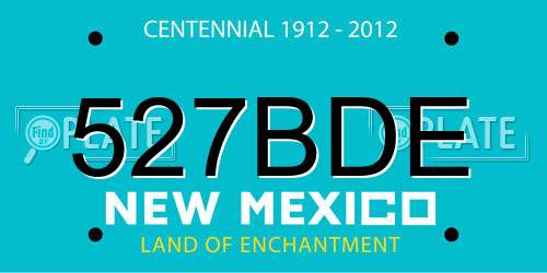 527BDE New Mexico License Plate