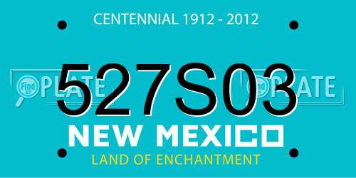 527S03 New Mexico License Plate